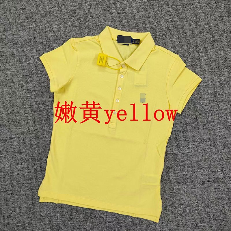 .00## Five-button Knitted Collar Short-sleeved Polo Shirt womenRL Polo C 5