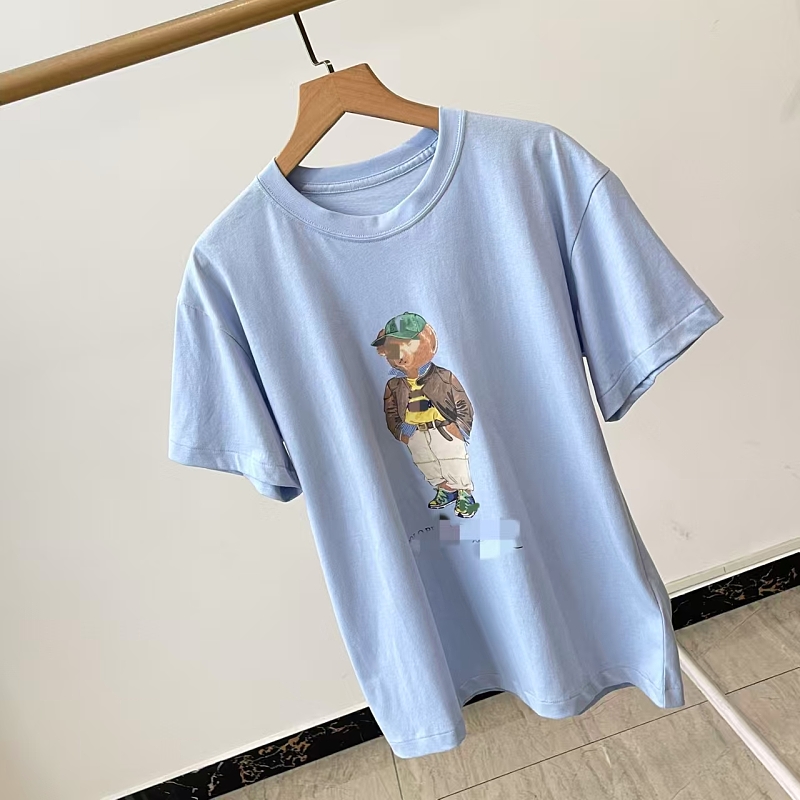 ##Sky Blue Bear Graphic Tee 0808 T P 8