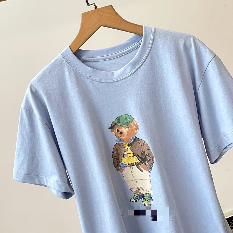 ##Sky Blue Bear Graphic Tee 0808 T P 10