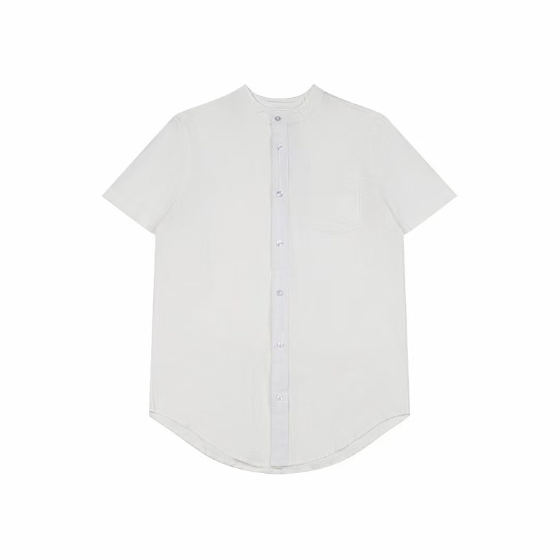 17usd ##henry Collar Short Sleeve Shirt H 2