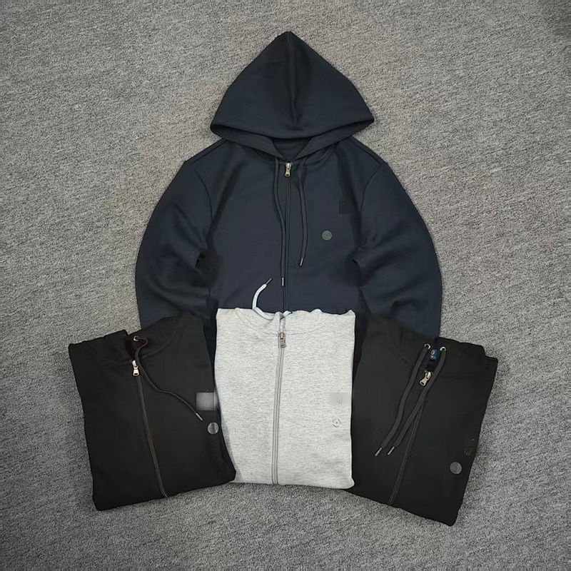 ##Double-Knit Full-Zip Hoodie And Pant Suits A 4