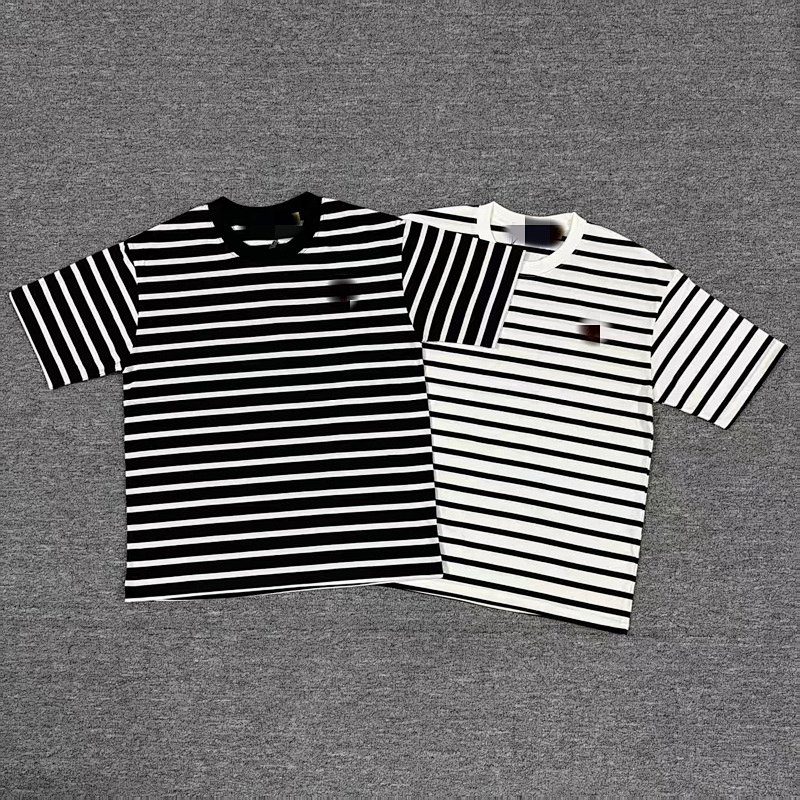 .00## Striped Knitted Short-sleeved T-shirt T E 2