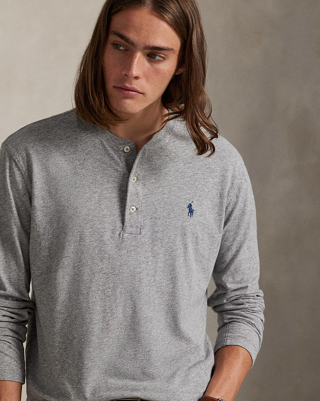 ##Long Sleeve Henley T-Shirt T B 3