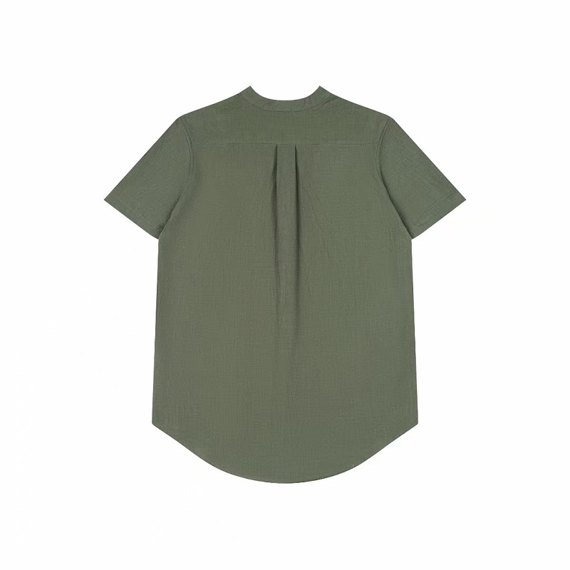 17usd ##henry Collar Short Sleeve Shirt H 11