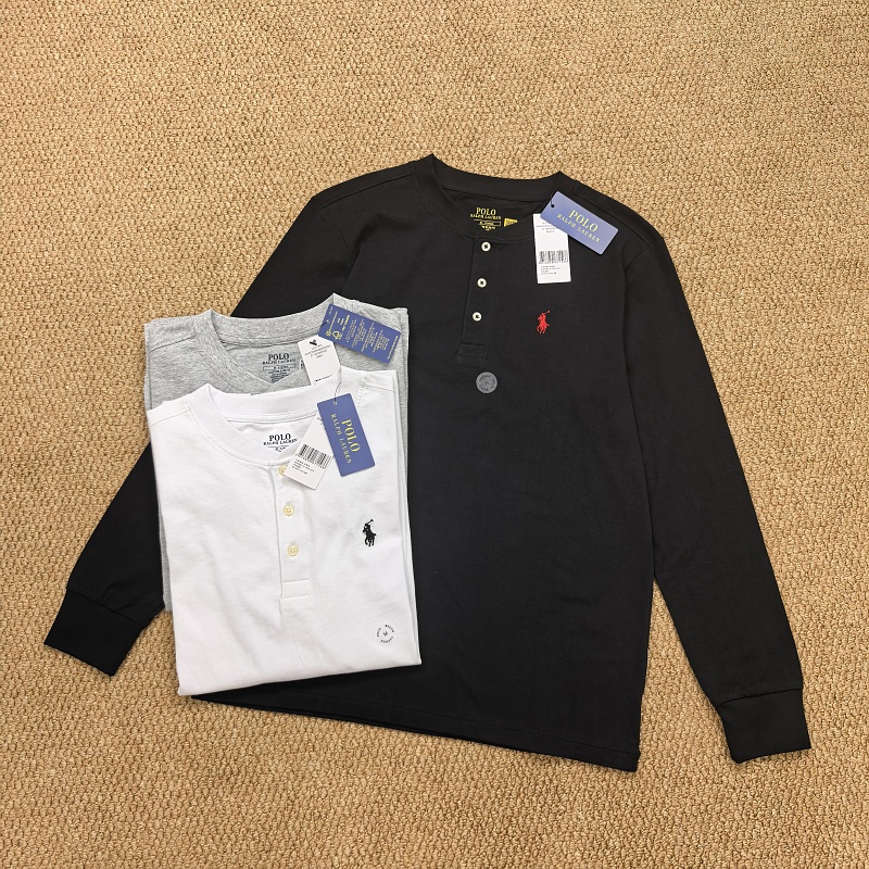 ##Long Sleeve Henley T-Shirt T B 9