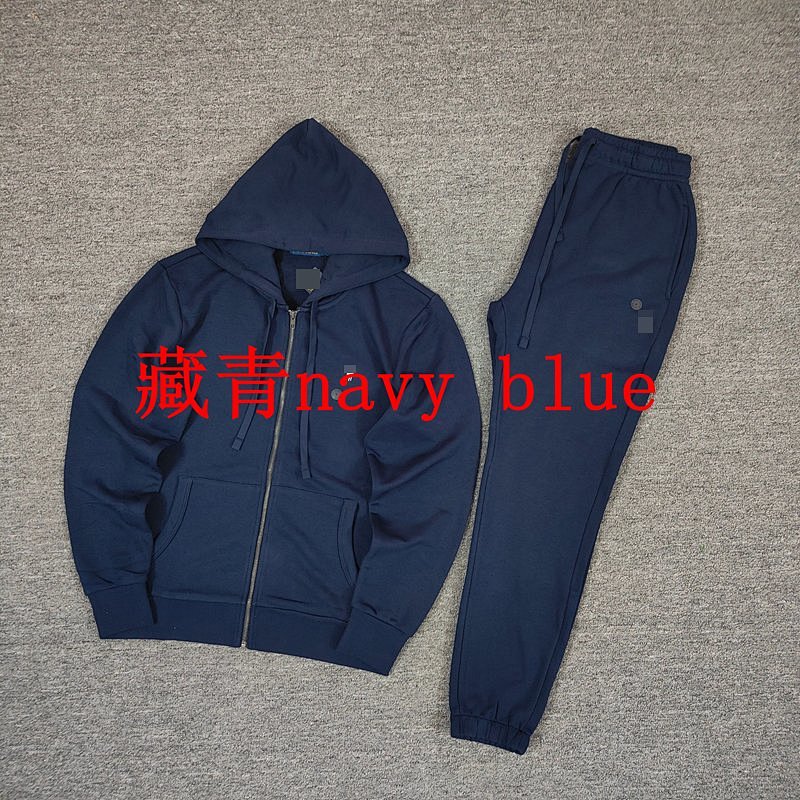 ## Men's 24 Year Autumn Cotton Full Zipper Hoodie And Pants Set D 6