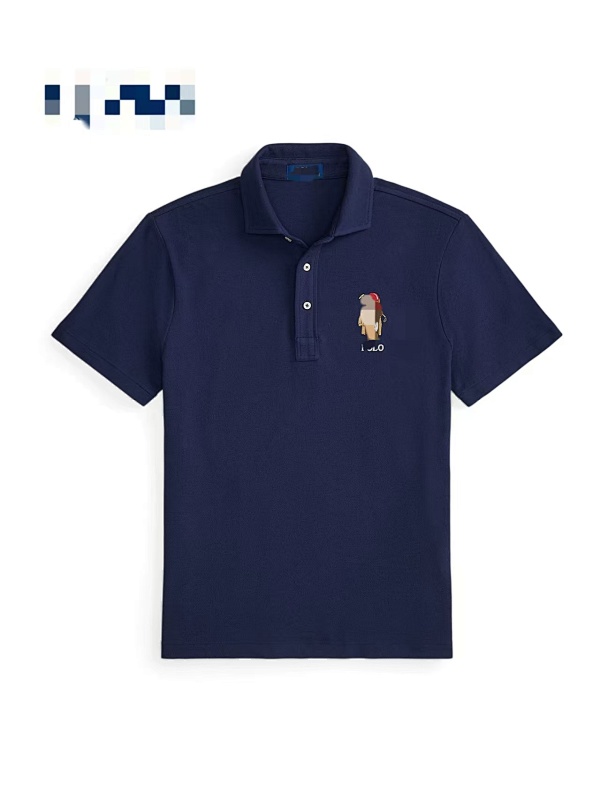 ##Custom Slim Fit Bear Cotton Polo Shirt Polo Y 7