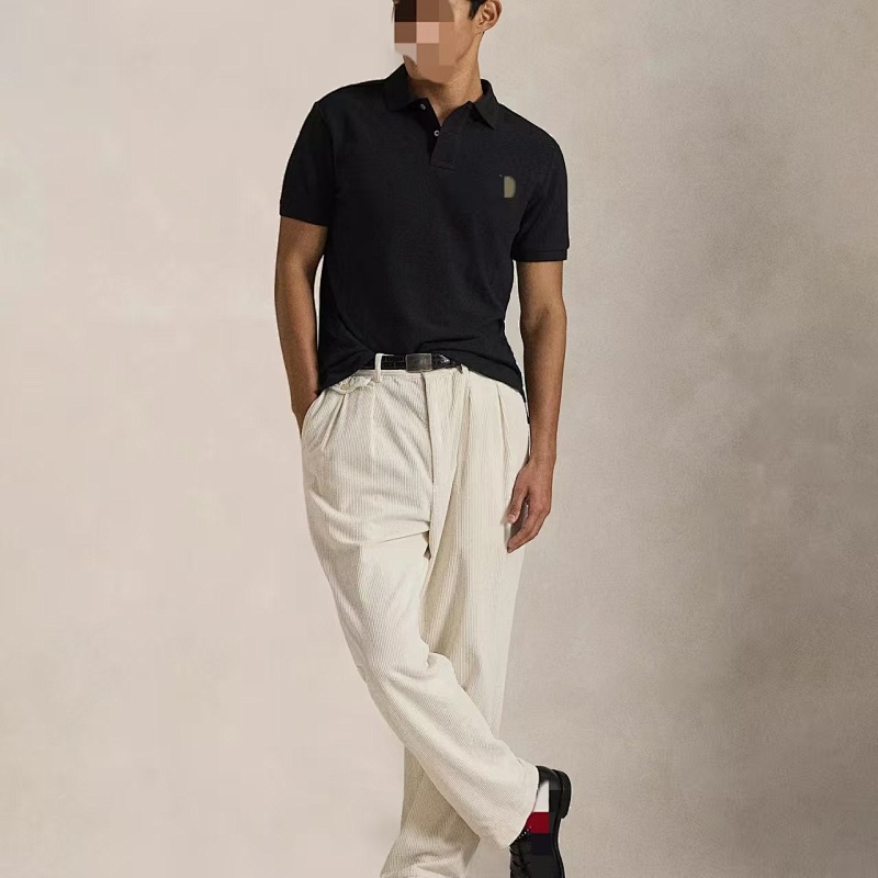 ##Custom Slim Fit Horseshoe Cotton Polo Shirt Polo Y 2