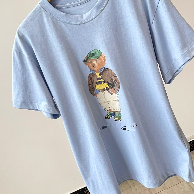 ##Sky Blue Bear Graphic Tee 0808 T P 11