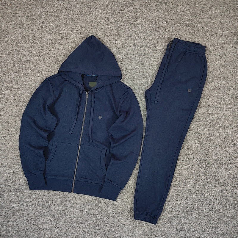 ## Men's 24 Year Autumn Cotton Full Zipper Hoodie And Pants Set D 9