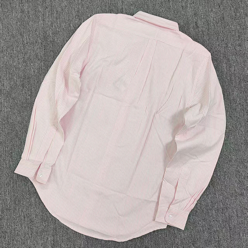 .00###Striped Oxford Shirt For Men And Women Colorful Horse B 12
