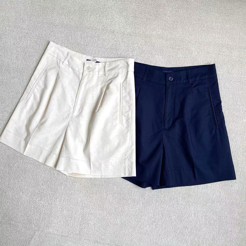 ##Women's Linen Casual Suit Shorts P 11