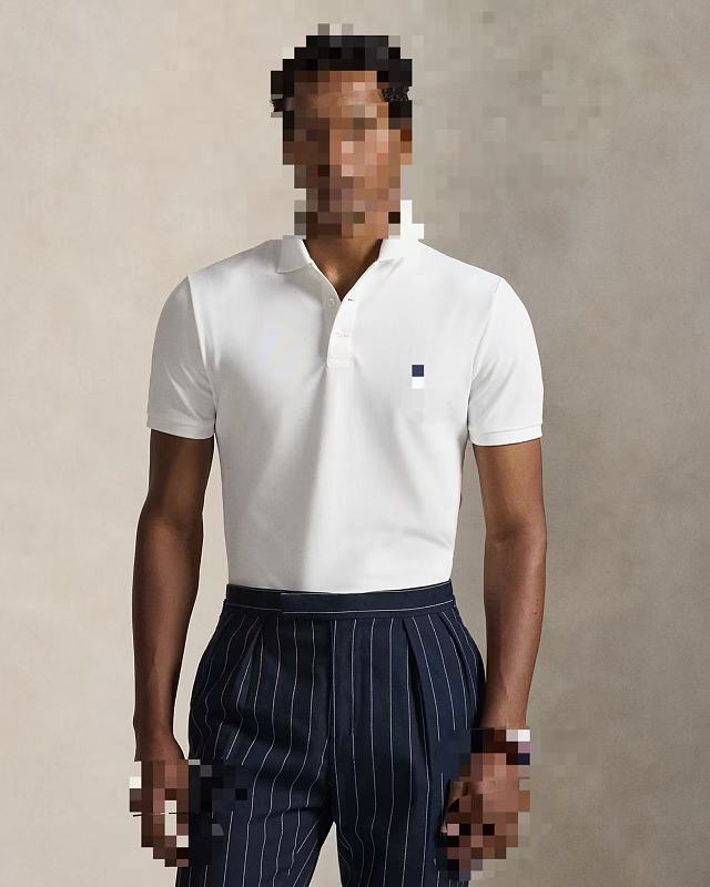 ## Three Buttons Custom Slim Fit Stretch Mesh Polo Shirt Polo R 3