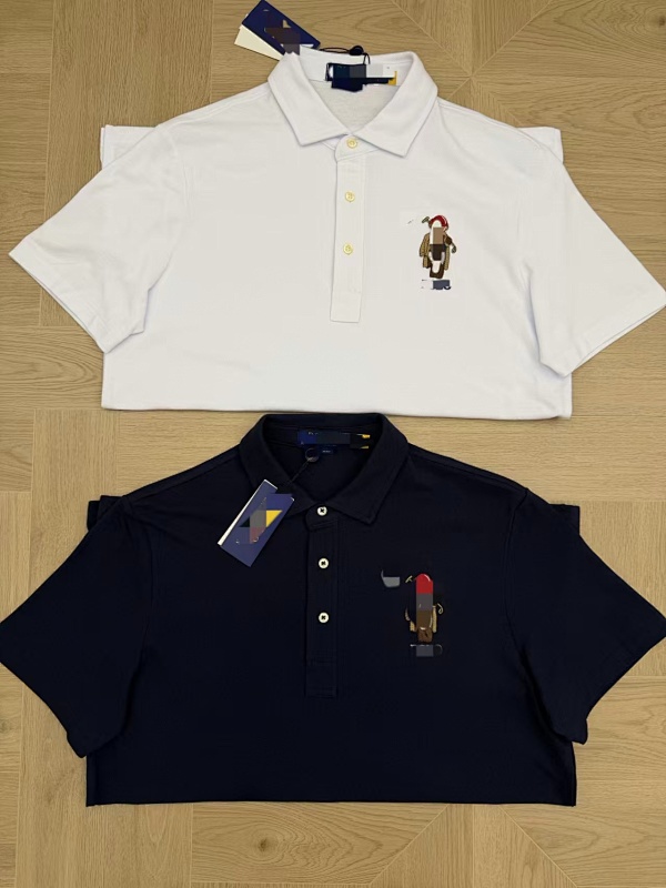 ##Custom Slim Fit Bear Cotton Polo Shirt Polo Y 6