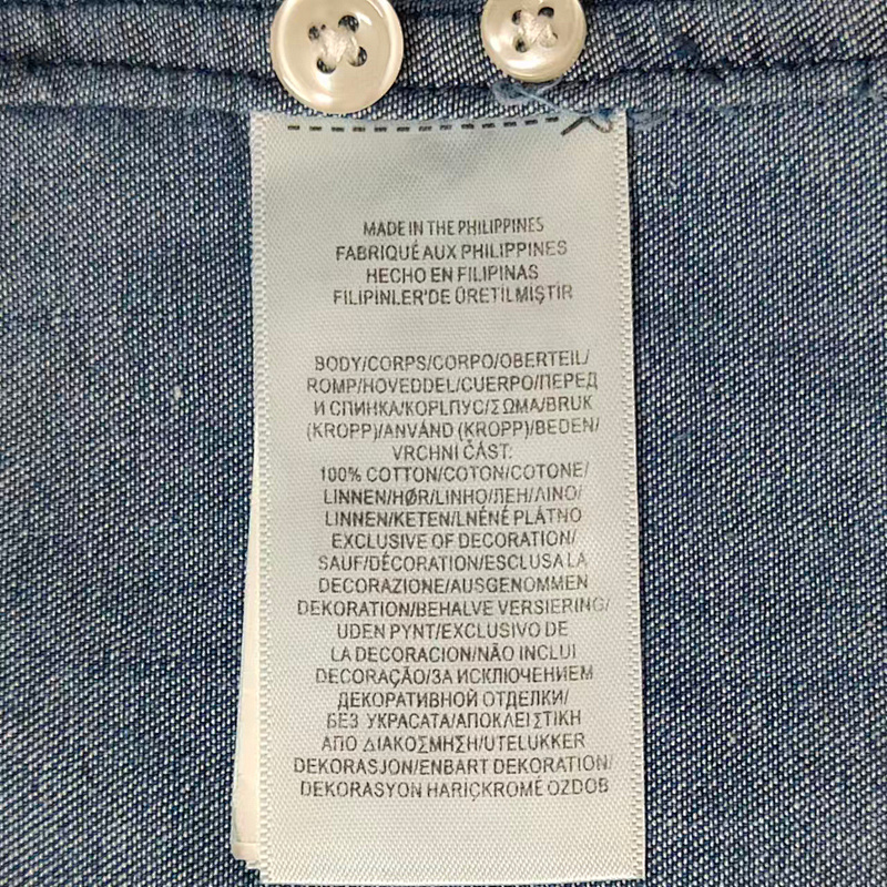 ##Denim Short-sleeved Shirt Loose Fit M 8