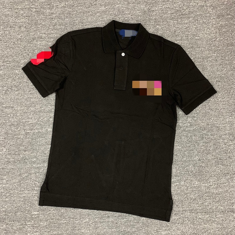 ##Three Horses Logo Embroidery Polo Shirt Logo Polo R34 H 4