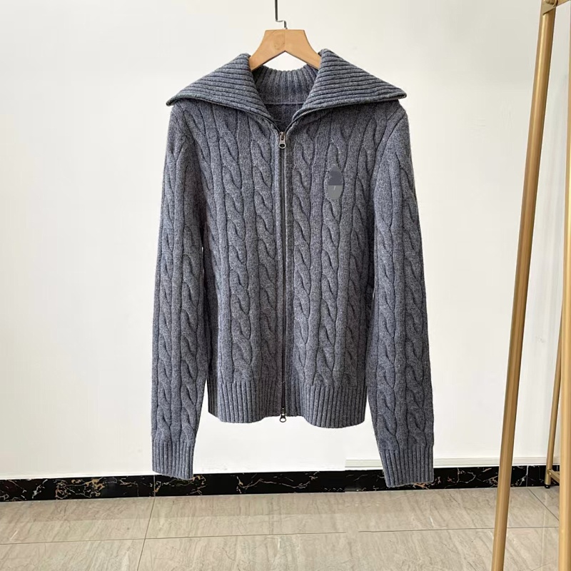 ##Wool Cable Knit Full Zip Cardigan 808 P 2