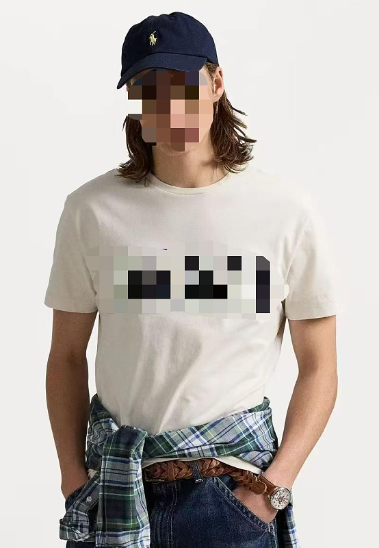 ##100% Cotton Letter Embroidery T-shirt T 516366E 2