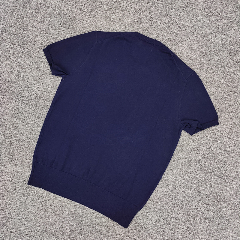 #Women's Horse Cotton Knitted Short Sleeved Shirt C 11