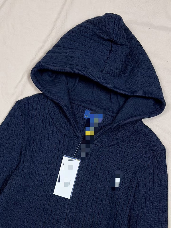 ##Big Kids' Hooded Small Twill Knit Sweater Z 11