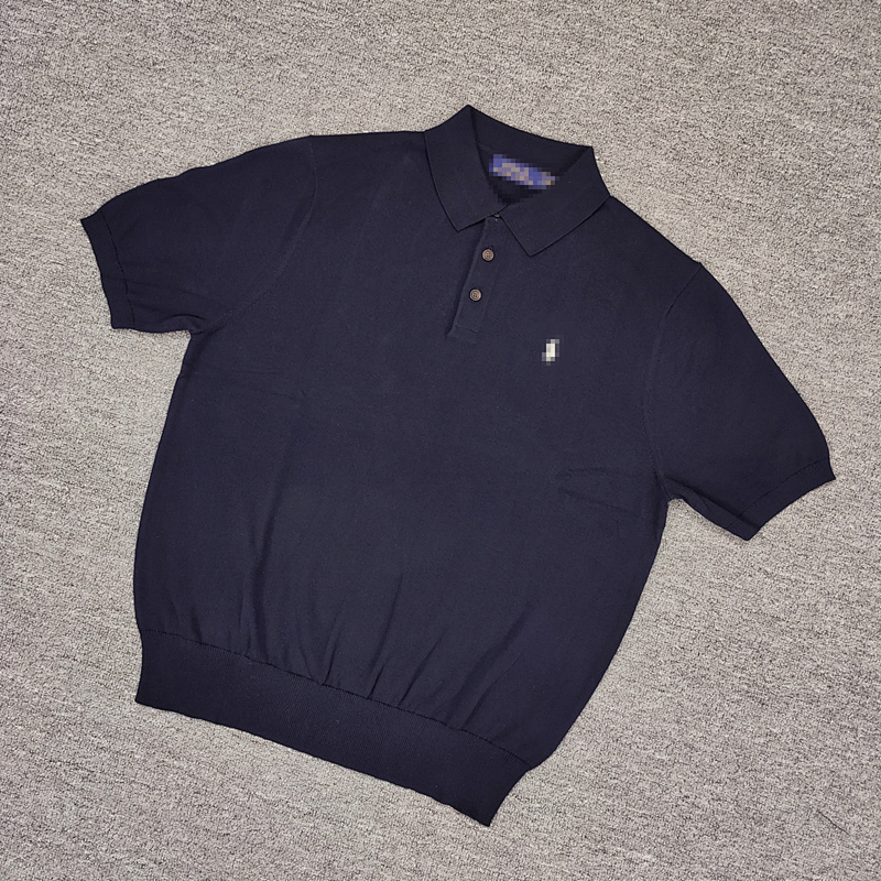 #Men's Neat Knitted Short Sleeved Shirt C 6