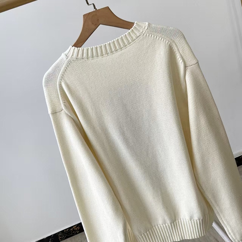 ##Cotton-Blend Crewneck Sweater 808 P 9
