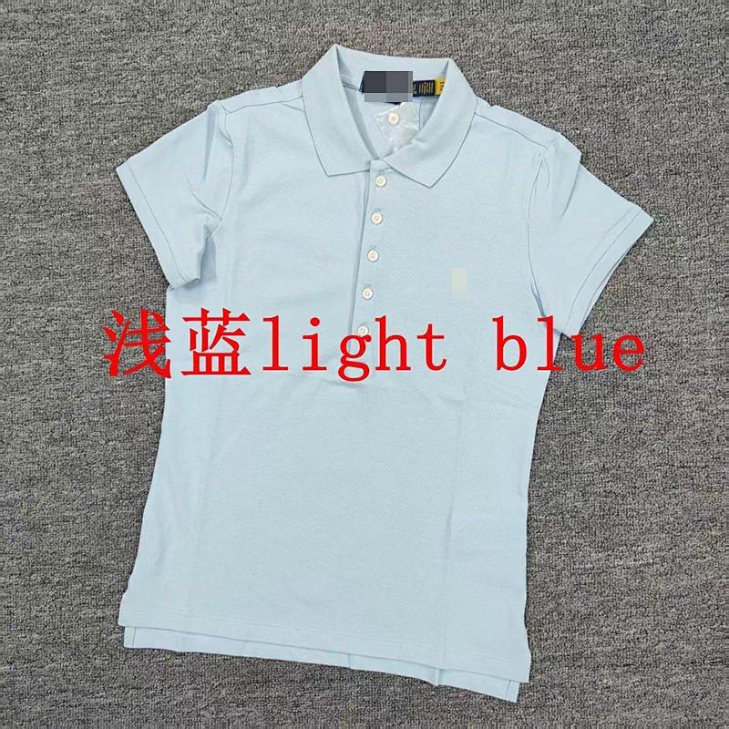 .00## Five-button Knitted Collar Short-sleeved Polo Shirt womenRL Polo C 7