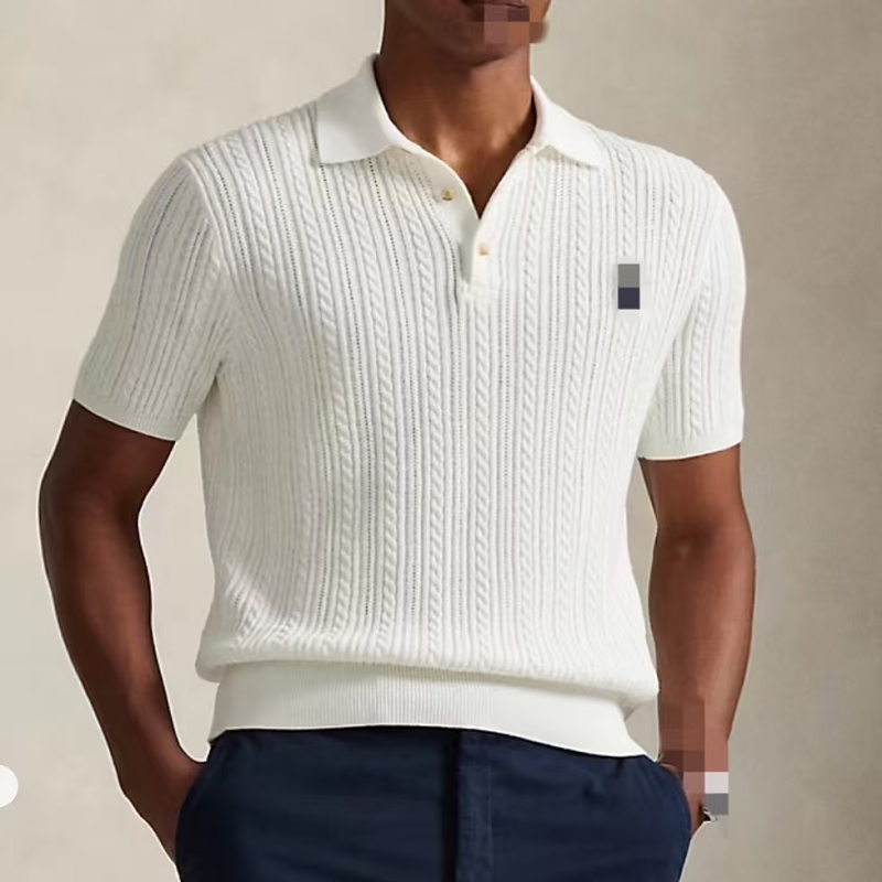 ##Unisex Cable Knit Short Sleeve 3 P 3