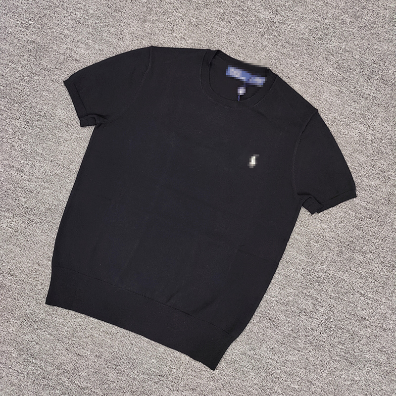 #Women's Horse Cotton Knitted Short Sleeved Shirt C 4