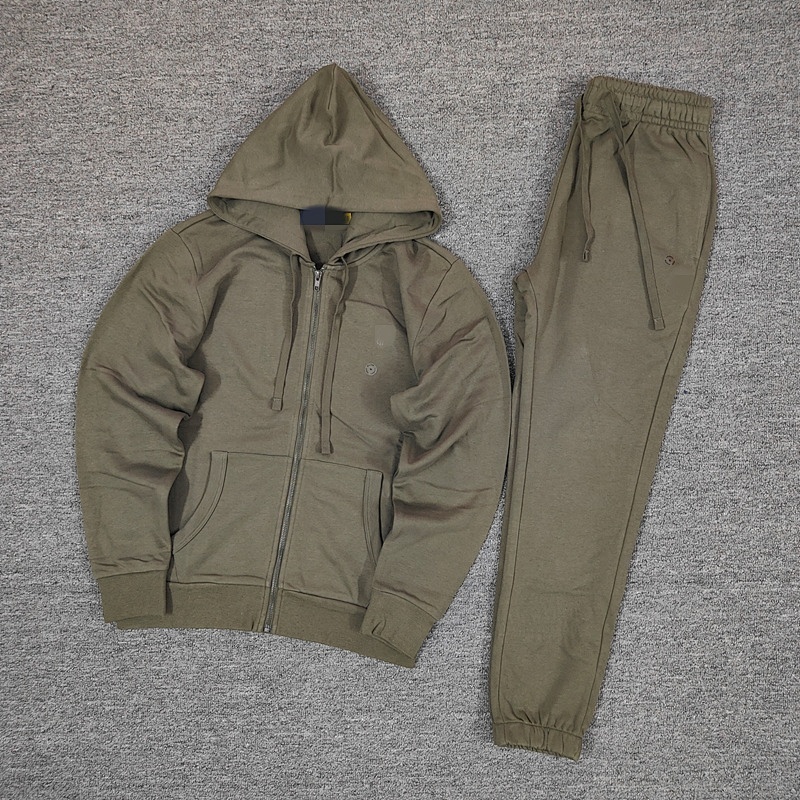 ## Men's 24 Year Autumn Cotton Full Zipper Hoodie And Pants Set D 10