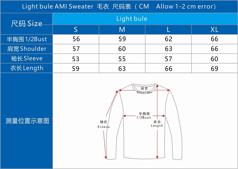 Ami Light Blue Sweater, P49