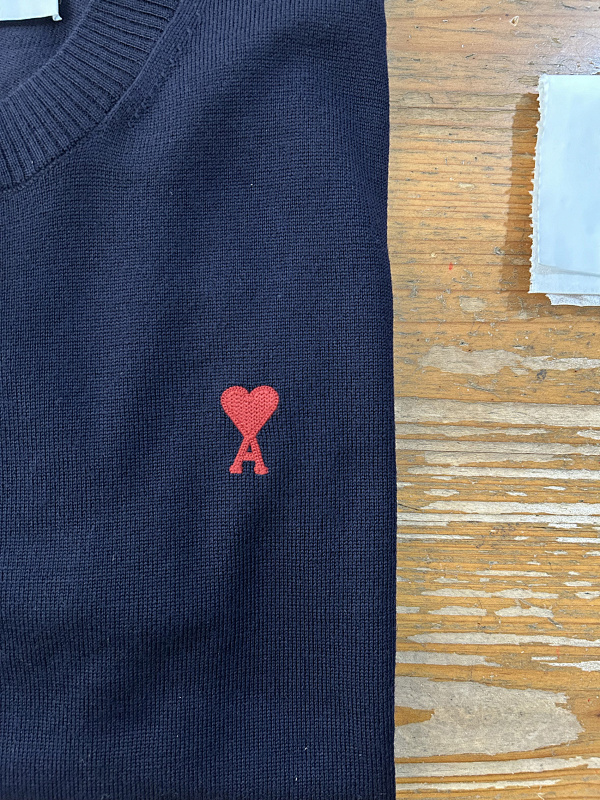 Ami Small Red Logo Sweater, P39 8