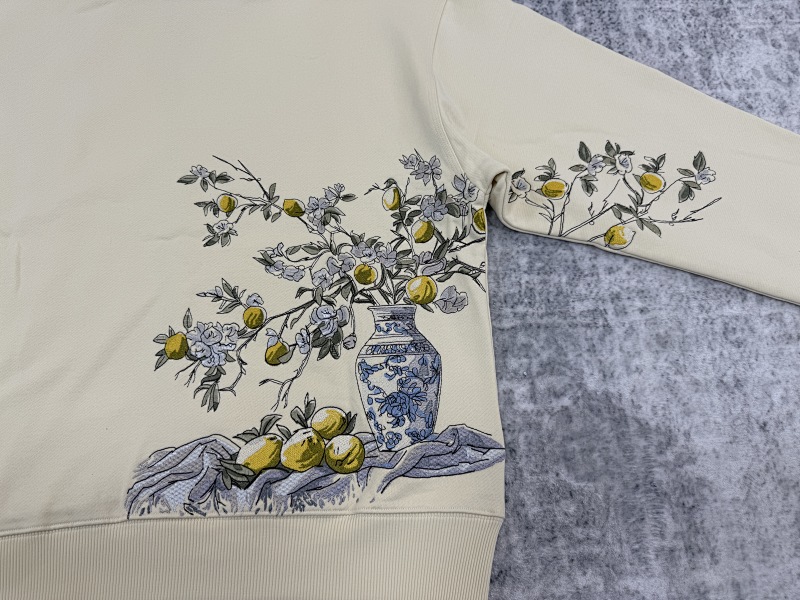 大D 花瓶刺绣拉链戴帽卫衣 11
