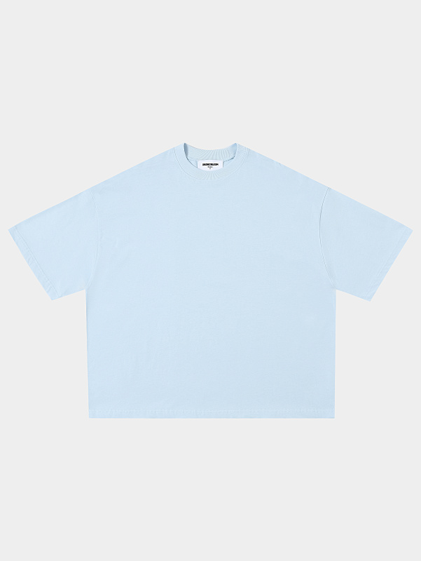 240gsm Union Kingdom 100% Cotton Boxy Cropped Fit Blank T-shirt 12