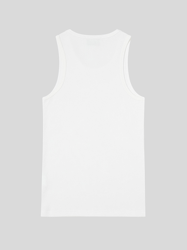 380g Union Kingdom 100% Cotton Slim And Cropped Fit Waffle Weave Tank Top 11