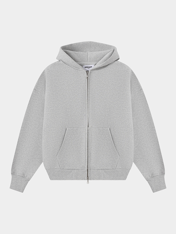 630gsm Union Kingdom Boxy Cropped Fit Blank Zip-up
