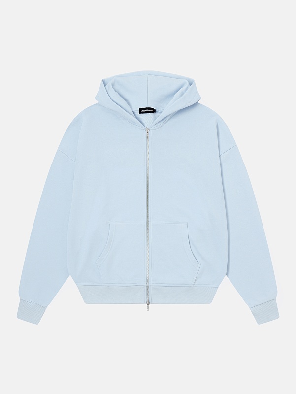 360gsm Union Kingdom 100% Cotton French Terry Boxy Cropped Fit Zip-up 10