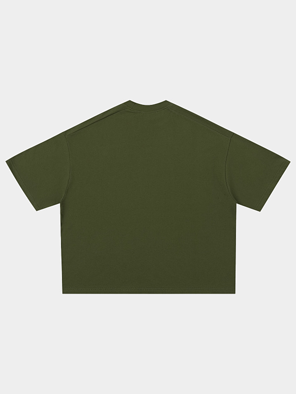 240gsm Union Kingdom 100% Cotton Boxy Cropped Fit Blank T-shirt 4