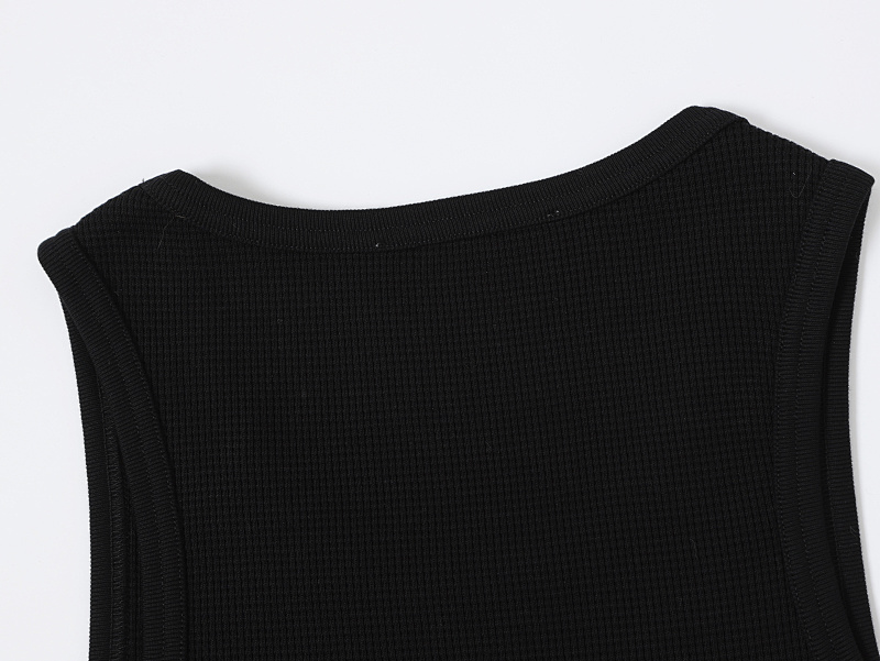 380g Union Kingdom 100% Cotton Slim And Cropped Fit Waffle Weave Tank Top 6