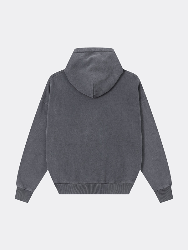 450gsm Union Kingdom 100% Cotton Polar Fleece Boxy Cropped Fit Washed Zip-up · 2
