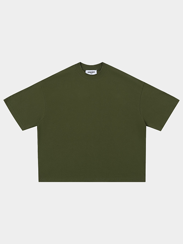 240gsm Union Kingdom 100% Cotton Boxy Cropped Fit Blank T-shirt