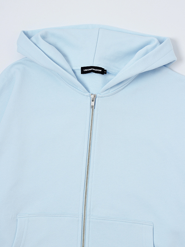 360gsm Union Kingdom 100% Cotton French Terry Boxy Cropped Fit Zip-up 12