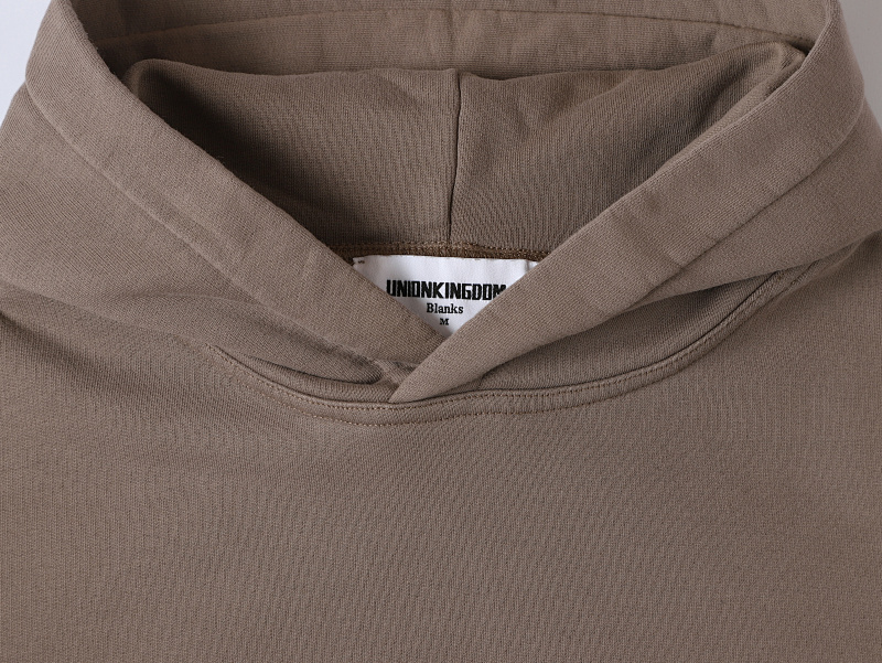 420gsm Union Kingdom Terry Faric 100% Cotton Cropped Fit Blank Hoodie