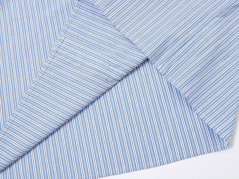 120gsm Union Kingdom 100% Cotton Boxy Cropped Fit Striped Long-sleeved Shirt 7