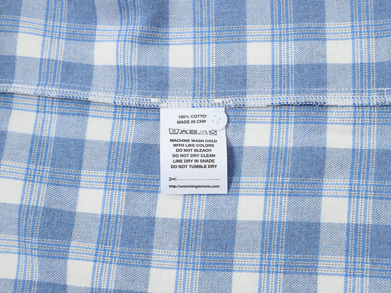 170gsm Union Kingdom 100% Cotton Boxy Cropped Fit Plaid Flannel Short-sleeved Shirt 8