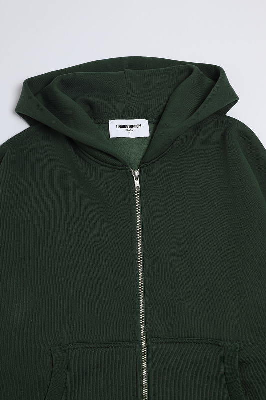 [add New Color] 520gsm Union Kingdom Boxy Cropped Fit Zip-up 3
