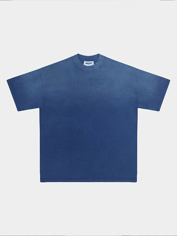 250gsm Union Kingdom Vintage Washed 100% Cotton Loose Fit Blank T-shirt 10