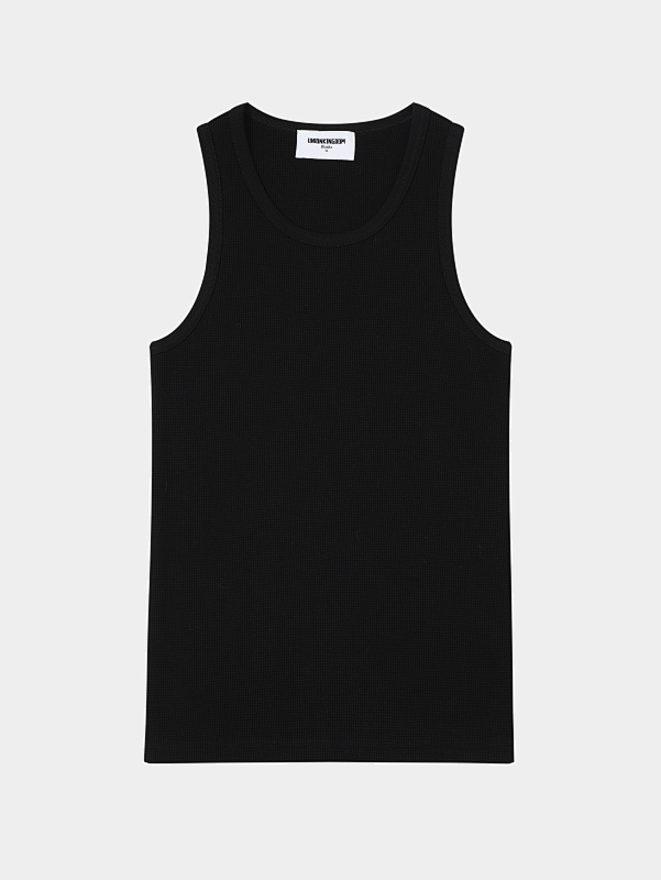 380g Union Kingdom 100% Cotton Slim And Cropped Fit Waffle Weave Tank Top