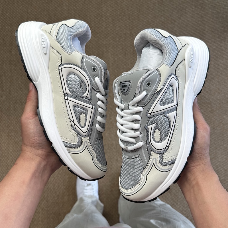 Dior B30 Sneakers · Grey Mesh Cream 6