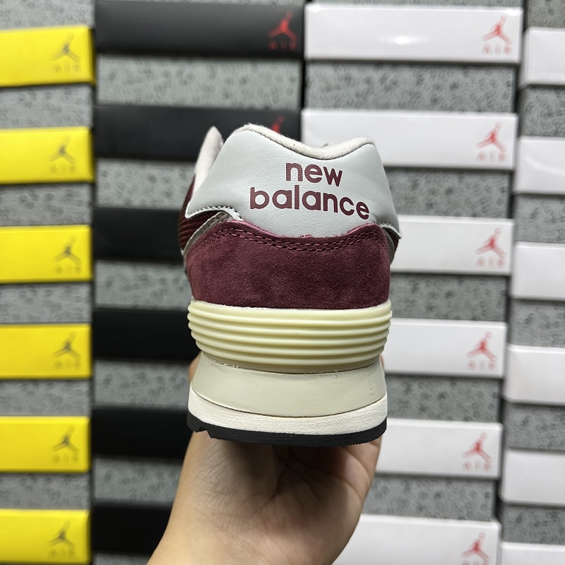 New Balance 574 Red Sneakers · 3
